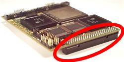 Host-PIOX connector on PIOX Daughter-card Module