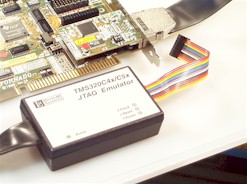 TORNADO DSP system with installed UECMX module and JTAG pod
